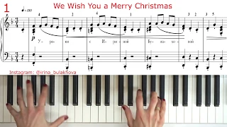 WE WISH YOU A MERRY CHRISTMAS Song Piano HOW TO PLAY Music sheet New Year Music Музыка на Рождество