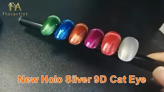 New Holo Silver 9D Cat Eye Gel Polish