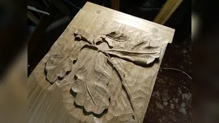 Резьба по дубу "Ожившие листья"/ Oak carving