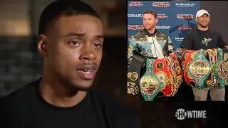 “Y’all CAP with CAP Belts” Errol Spence Tells Teofimo Lopez on posing with Canelo holding Haney WBC…