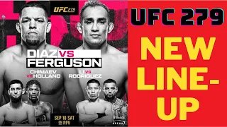 UFC 279 NEW LINE-UP! Nate Diaz vs. Tony Ferguson, Chimaev vs. Holland, Li vs. Rodriguez