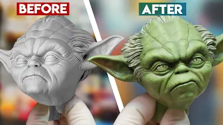 Painting the Yoda Mythos Star Wars Statue | Behind the Scenes