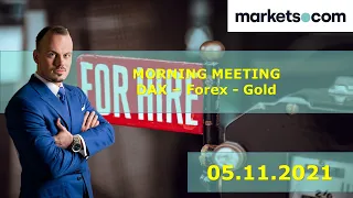 Morning Meeting 🔵 DAX Trading 🔵 Forex Trading 🔵 CFD Trading 🔵 Bitcoin 🔵 Daytrading | 05.11.2021