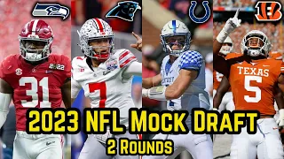 2 Round 2023 NFL Mock Draft: Titans Trade up for a Franchise QB!!