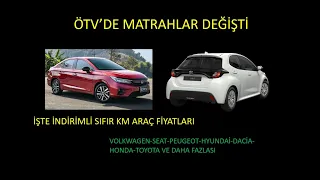 SIFIR ARAÇLAR İÇİN ÖTV MATRAHI DEĞİŞTİ ! İŞTE ÖTV İNDİRİMİNİ KAPSAYAN ARAÇLAR . 13 OCAK 2022