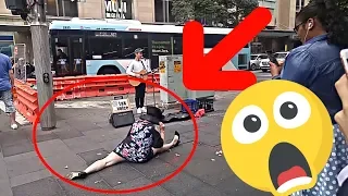 Drunk Woman Dance on Street Singer's Song | Funny Video | Townhall Sydney