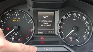 Skoda Octavia 3 - Reset "Inspection Now" Service message (how to)