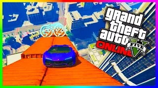 GTA 5 Online - MAZE BANK MEGA JUMP!!! (BIGGEST JUMP EVER) GTA 5 PS4 Funny Moments!