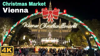 Vienna Christmas Markets 2023 🇦🇹 4K Rathausplatz Walking Tour 2023