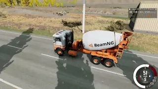 Beamng Drive Large Spinner vs Trucks Realistic Crash 2024 002 - Beamng Drive // Vehicles Crash