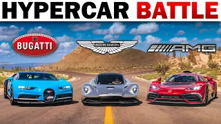 Forza Horizon 5 | Bugatti Chiron VS Aston Martin Valhalla VS Mercedes AMG Project One | Hypercars!!!