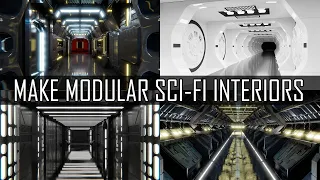 Make modular sci-fi interiors in Blender.