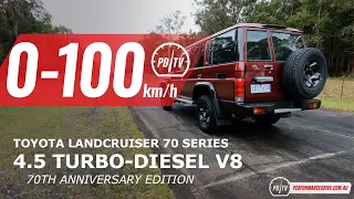 2022 Toyota LandCruiser 70 Series (70th Anniversary Edition) 0-100km/h & engine sound