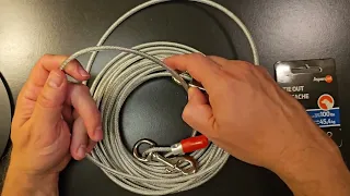 Overview of 30 foot tie out cable for dogs