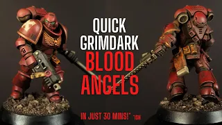 Speed Painting Grimdark Blood Angels Space Marines - quick and easy tutorial!