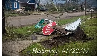 TORNADO DAMAGE OF HATTIESBURG, MS // JANUARY 2017// GoPro Hero 5 Footage