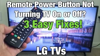 LG TV: Remote Power Button Not Working? 3 Easy Solutions