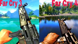 Far Cry 3 vs Far Cry 4 weapons comparison (weapon sounds and reloading animations)