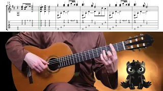 Test Drive - How To Train Your Dragon (Classical Guitar Tabs Cover Fingerstyle Music by John Powell)