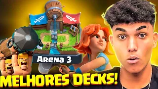 ESSES SÃO OS MELHORES DECKS PARA ARENA 3 (TORNEIO BÁRBARO) NO CLASH ROYALE!