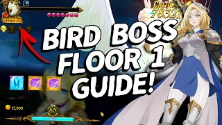 Hraesvelgr's Nest Floor 1 Guide! (Bird Boss) Power Strike Please! | 7DS Grand Cross
