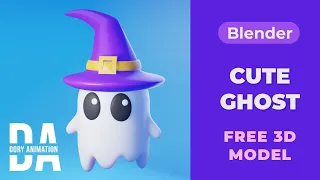 Ghost –Blender tutorial (FREE 3D MODEL)