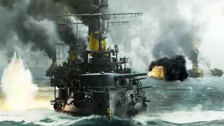 【小明】史诗级对马海战，日俄双方军舰激烈对轰，俄舰队最终遭全军覆没