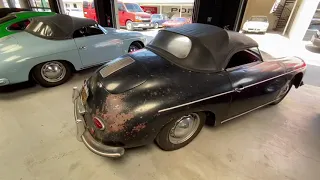 1957 Porsche 356A Speedster factory Black Barn Find Video