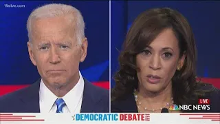Kamala Harris and Joe Biden debate busing
