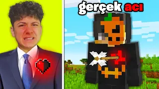 Minecraft AMA Gerçek Hayatta Hasar Alıyorum!