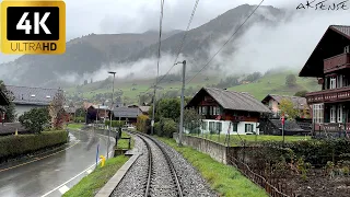 Cab Ride - Goldenpass MOB Train Switzerland - Saanen to Montbovon | Driver View 4K 60p HDR