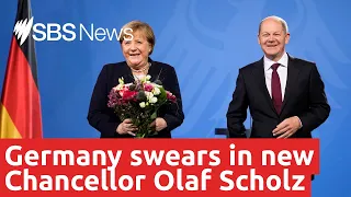 Germany swears in new Chancellor Olaf Scholz | SBS News