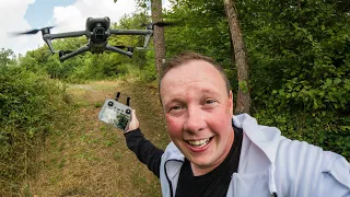 DJI Air 3 - ActiveTrack 5.0 - ich lasse mich im extremen Waldstück von der Drohne verfolgen / Teil 3