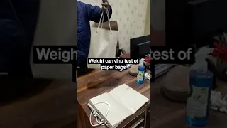 Paper bags weight carrying test