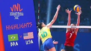 BRAZIL vs. USA - Highlights Women | FINAL | FIVB Volleyball Nations League 2019