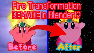 Fire Kirby Transformation REANIMATED in Blender!?