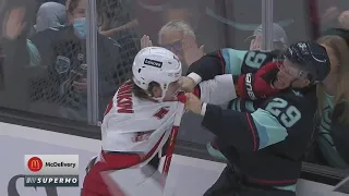 Andrei Svechnikov And Vince Dunn Drop The Gloves