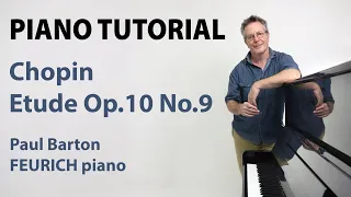 Chopin Etude Op.10 No.9 PIANO TUTORIAL - Paul Barton, FEURICH piano