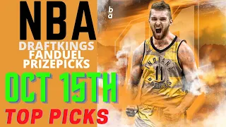 NBA Preseason dfs DraftKings Fanduel Prizepicks Top Picks & best lineups For Friday 10/15/2021