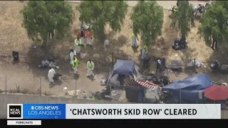 Homeless camp dubbed 'Chatsworth Skid Row' cleared by city workers