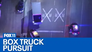 Police chase box truck through LA County