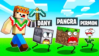 ¡Nos ESCONDEMOS en BLOQUES de MINECRAFT! 😂🔥 ESCONDITE con SILVIOGAMER, PERMON  y DANY