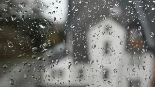 Rain Sounds on a Window - Rain with Thunder on a Roof Window for falling Asleep and Relaxing