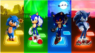 (Sonic Evolution) - Baby Sonic vs Sonic vs Sonic Exe vs Sonic The Werehog | Tiles Hop EDM Rush