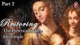 How old paintings are professionally restored, a 17th-century Italian painting. Part 2