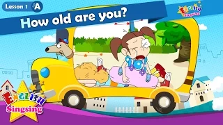 Lesson 1_(A)How old are you? - How old - Age - Cartoon Story - English Education - for kids