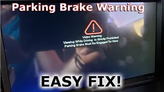 FIX - Car Stereo - Parking Brake Error - Handbrake Bypass