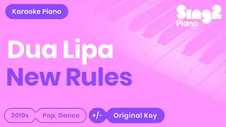 New Rules [Piano Karaoke Instrumental] Dua Lipa