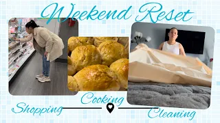 Weekend Reset | Cleaning 🫧 | Cooking 🥘 | Shopping 🛍️  Mini Grocery Haul | Overnight Oats