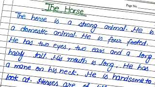Horse essay in english / 10 lines on Horse in english / Short essay on Horse